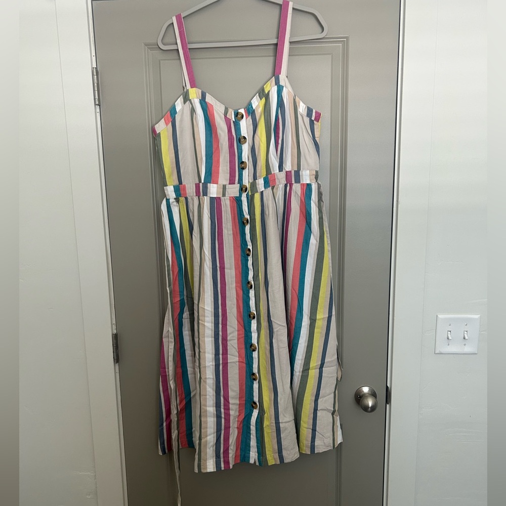 Multi-Colored Striped Sundress